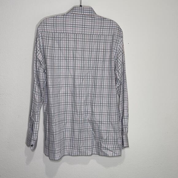 Ermenegildo Zegna Shirt Men’s Size L Plaid Button Long Sleeve 100% Cotton Italy - Picture 10 of 15